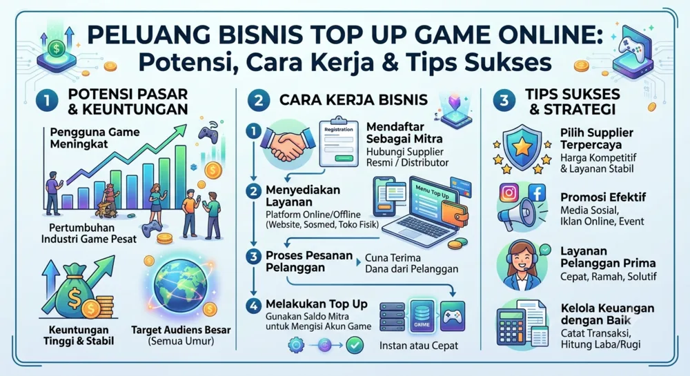 Peluang Bisnis Top Up Game Online: Potensi, Cara Kerja & Tips Sukses